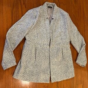 VICI Women's Tayshia Herringbone Jacket XL NEW Pocketed Coat White Grey Blazer